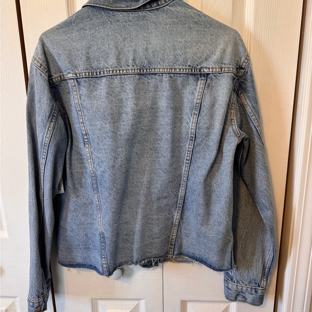 NWTS Old Navy Women's Light Blue Jean Jacket Classic Button Up Size Small - Picture 13 of 13